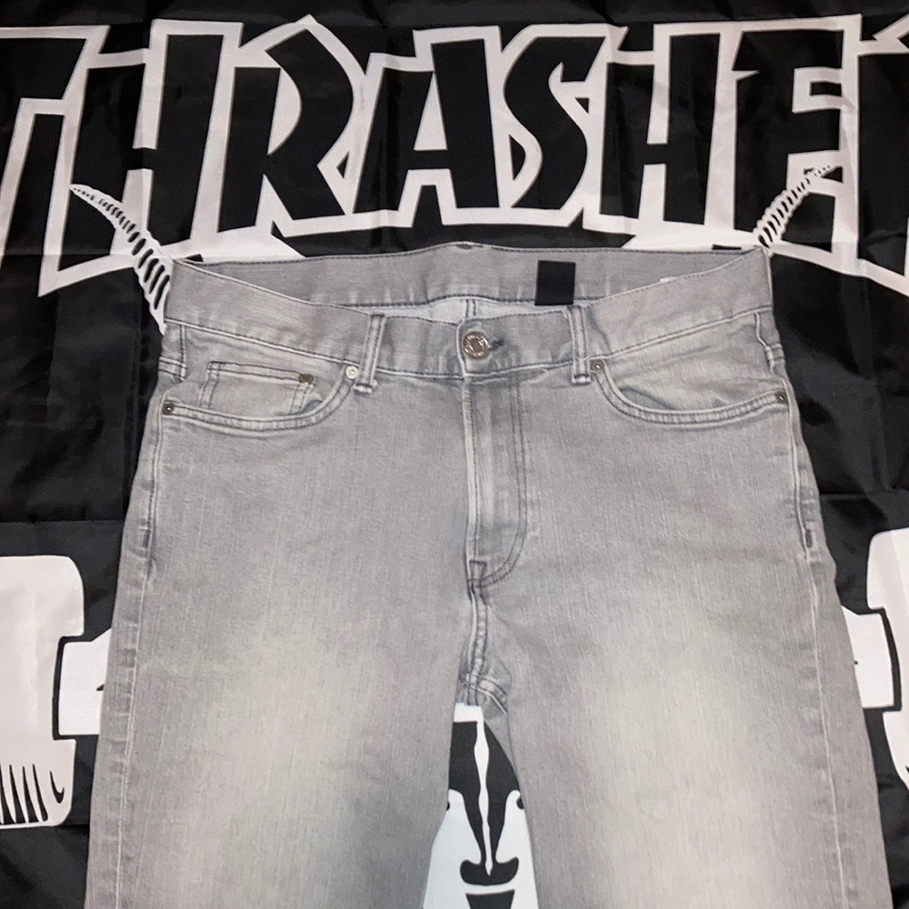 Gray jeans